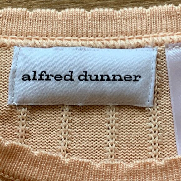 Vtg 2 Pc Sweater Pant Suit Set Peach Short Slv Shirt Top Outfit Dress USA Large - Picture 8 of 13